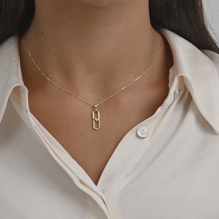 Double Hexi Diamond Pendant