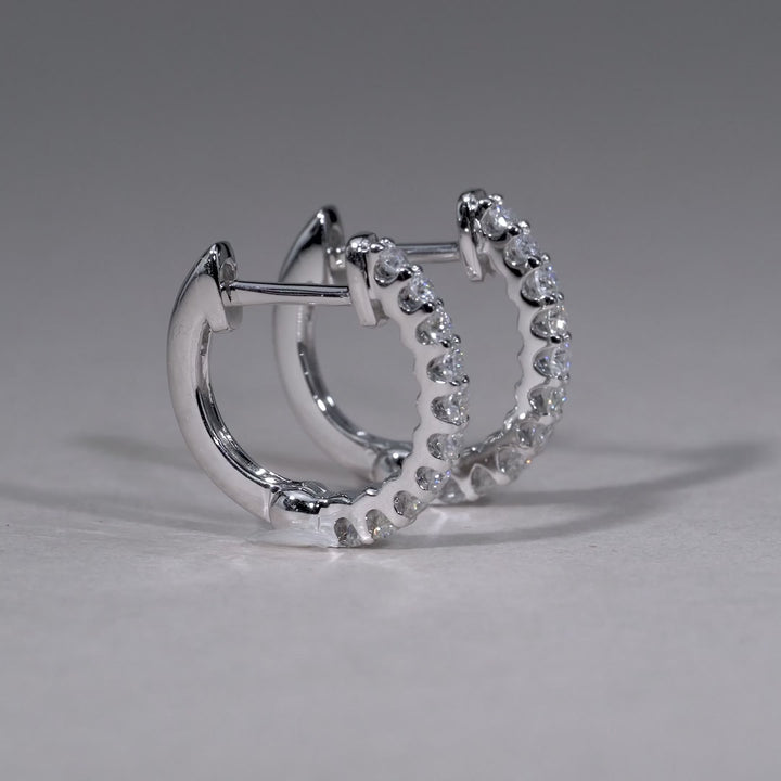 Diamond Huggie Earrings
