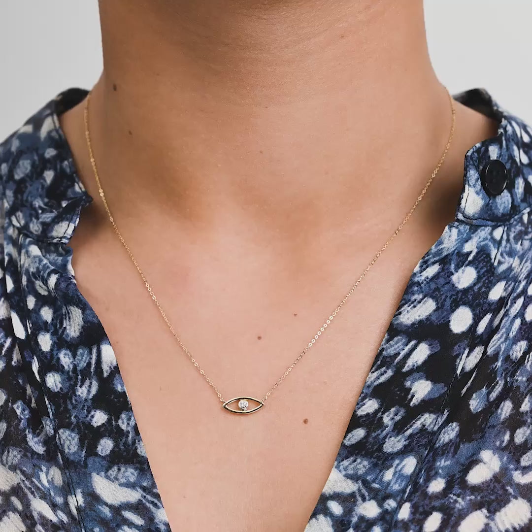 Collier de diamants mauvais œil