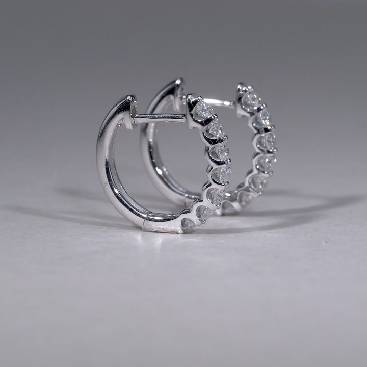 Diamond Huggie Earrings