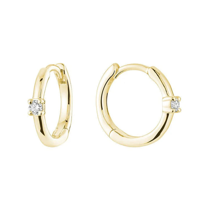 Solitaire Hoop Diamond Earring