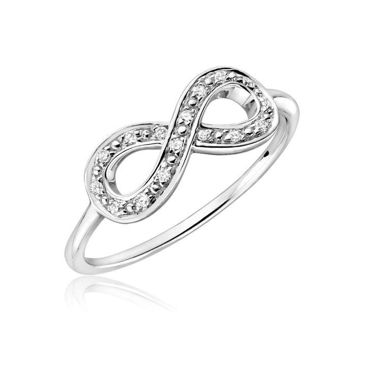 10K White Gold Diamond Infinity Ring by ORLY Jewellers