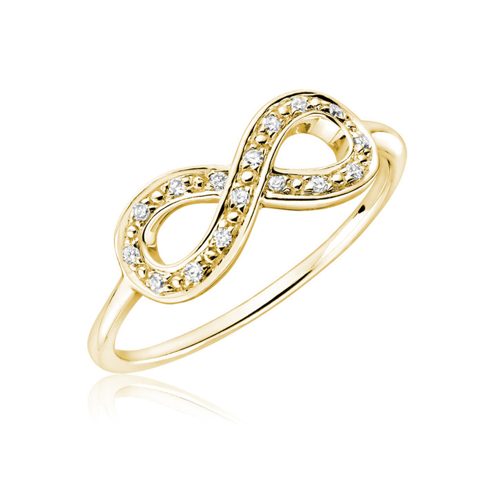 10K Yellow Gold Diamond Infinity Ring by ORLY Jewellers