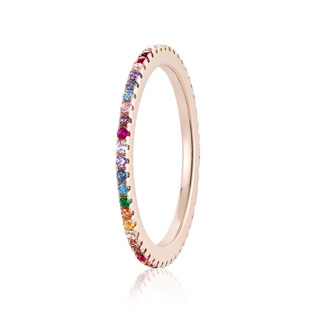 Miss Mimi Full Eternity Rainbow Ring | Sterling Silver | ORLY Jewellers
