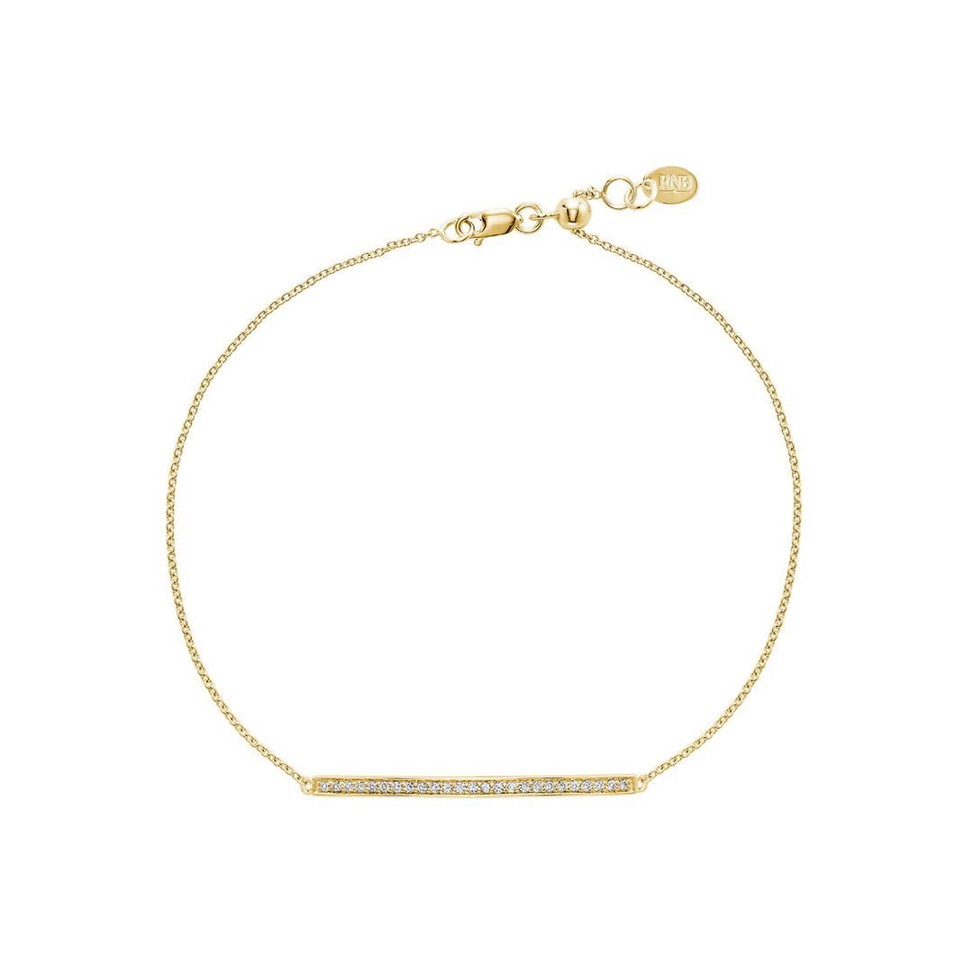 14K Yellow Gold Diamond Bar Bracelet by ORLY Jewellers