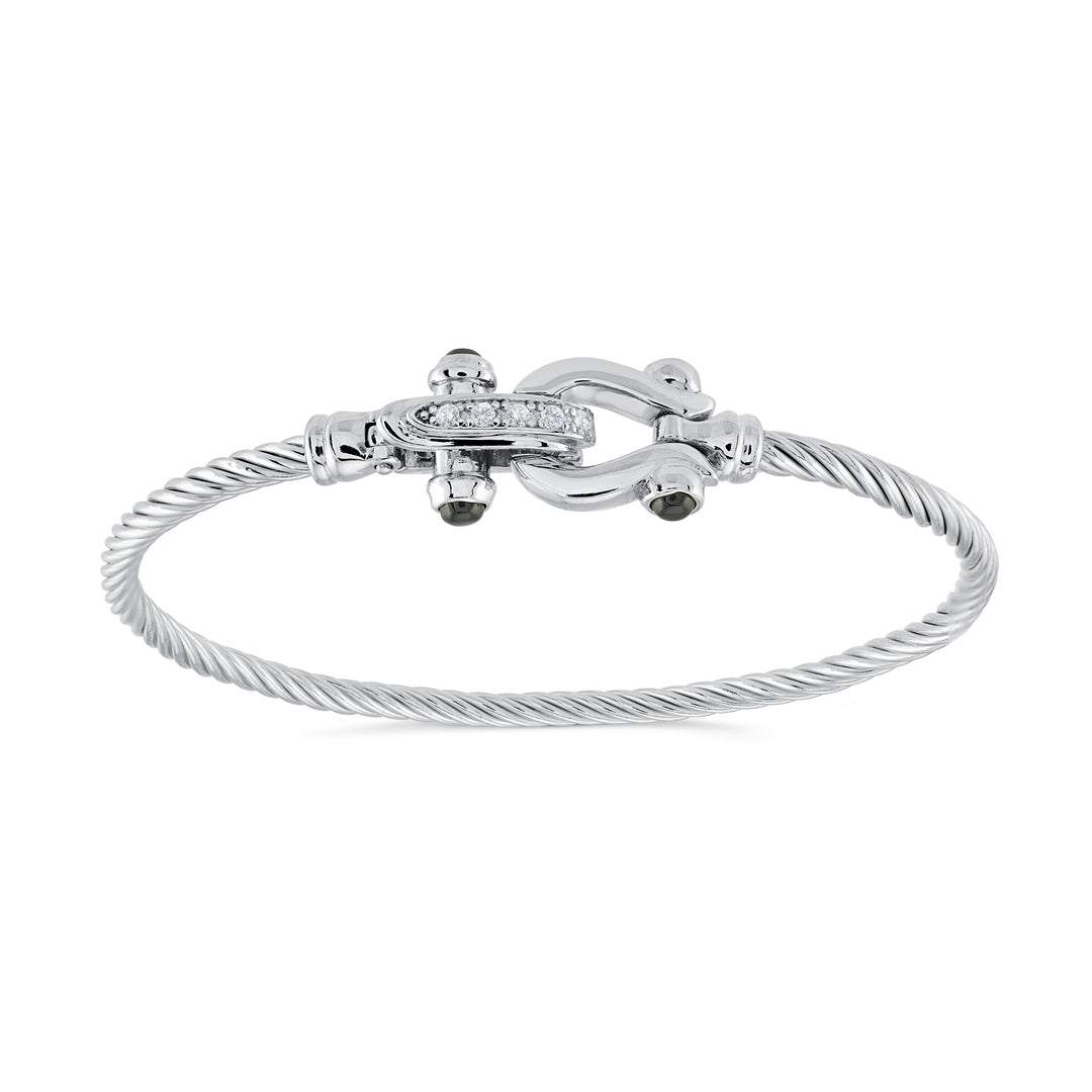 Miss Mimi Twist Cable With Equestrian Buckle Bangle | ORLY Jewellers