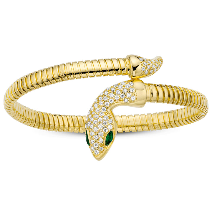 Miss Mimi Serpentine Bangle Sterling Silver-Gold Vermeil | ORLY Jewellers