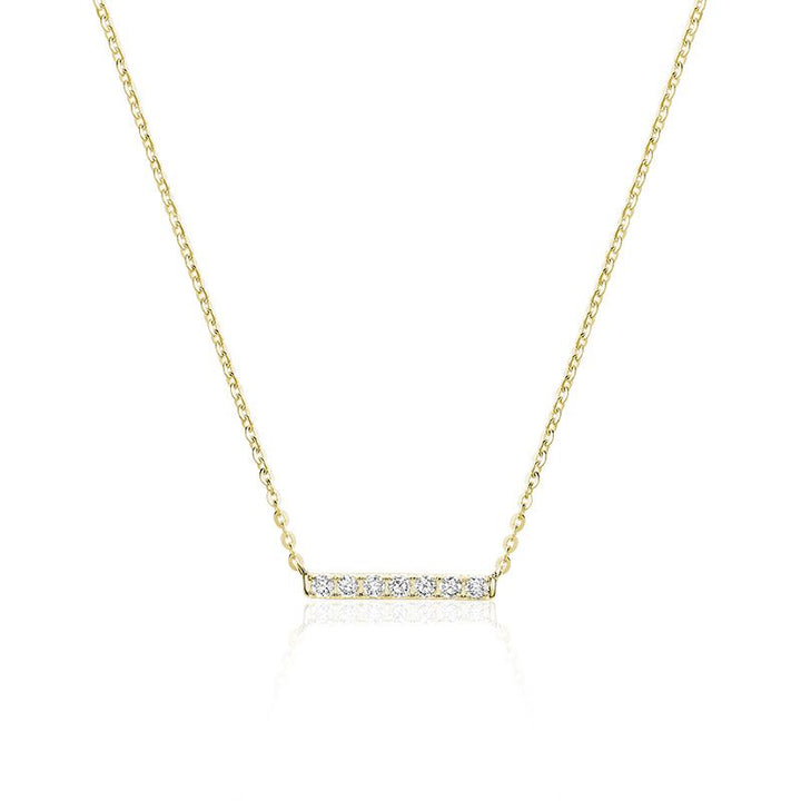 10K Yellow Gold Diamond Bar Necklace by ORLY Jewellers