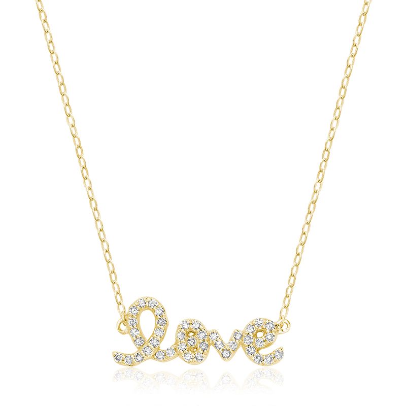 Gold Love Necklace | Love Chain Necklace | ORLY JEWELLERS
