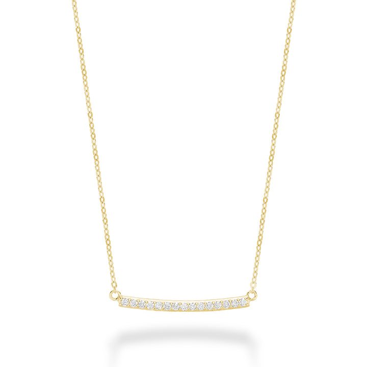 14K Yellow Gold Diamond Bar Necklace by ORLY Jewellers