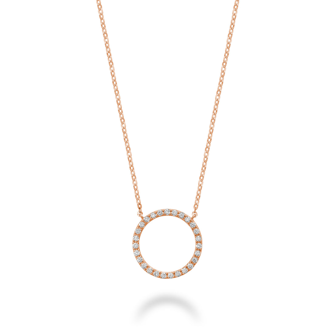 14K Rose gold Diamond circle of life necklace by ORLY Jewellers