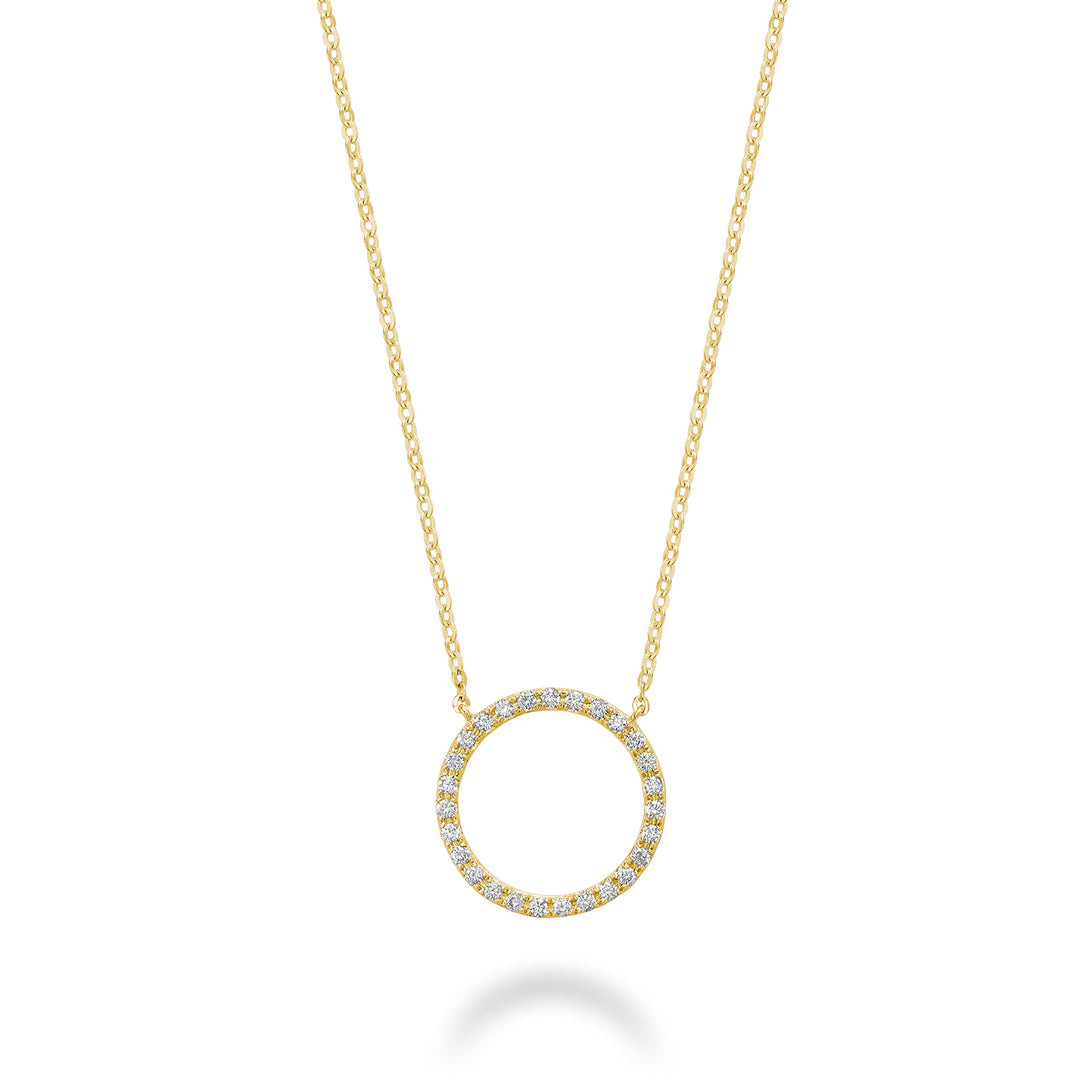 14K Yellow gold Diamond circle of life necklace by ORLY Jewellers
