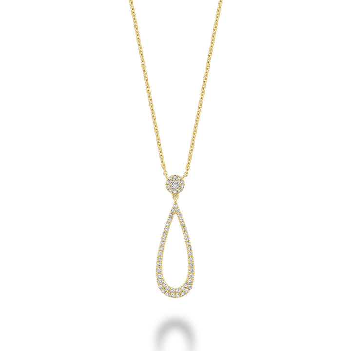 14K Yellow Gold Drop Diamond Necklace by ORLY Jewellers