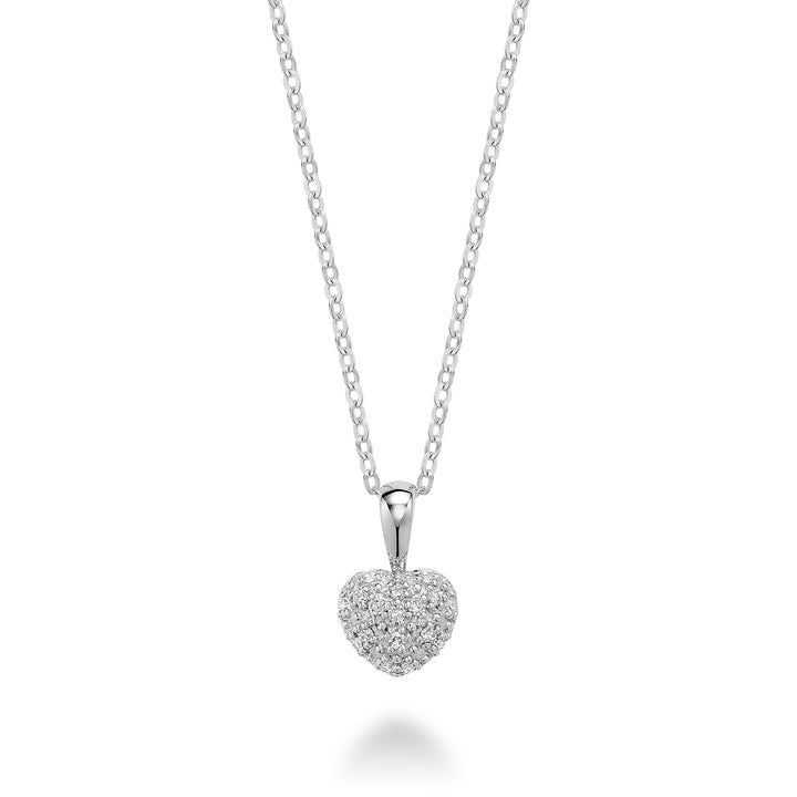 10K White Gold Heart Diamond Pendant by ORLY Jewellers