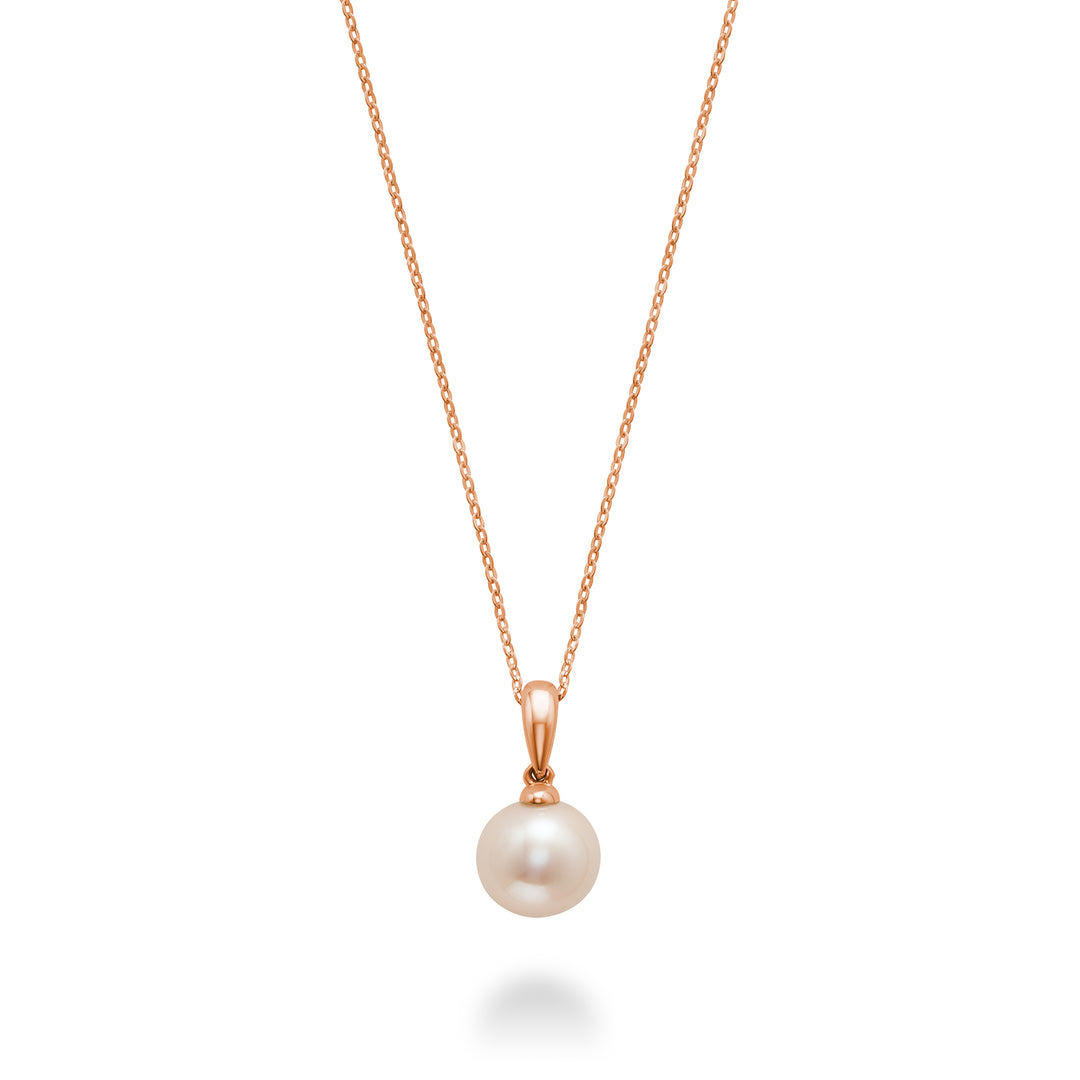 10K Rose Gold Freshwater Pearl Pendant by ORLY Jewellers