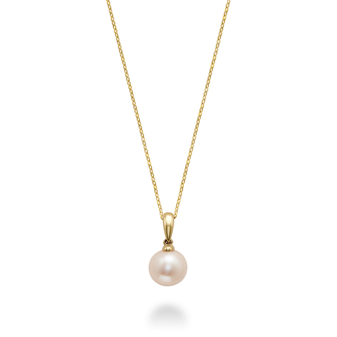 10K Yellow Gold Freshwater Pearl Pendant by ORLY Jewellers