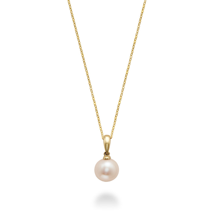 10K Yellow Gold Freshwater Pearl Pendant by ORLY Jewellers