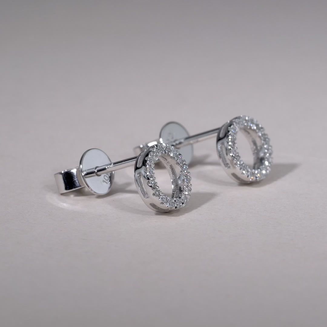 10K White Gold Circle of Life Diamond earrings by ORLY Jewellers