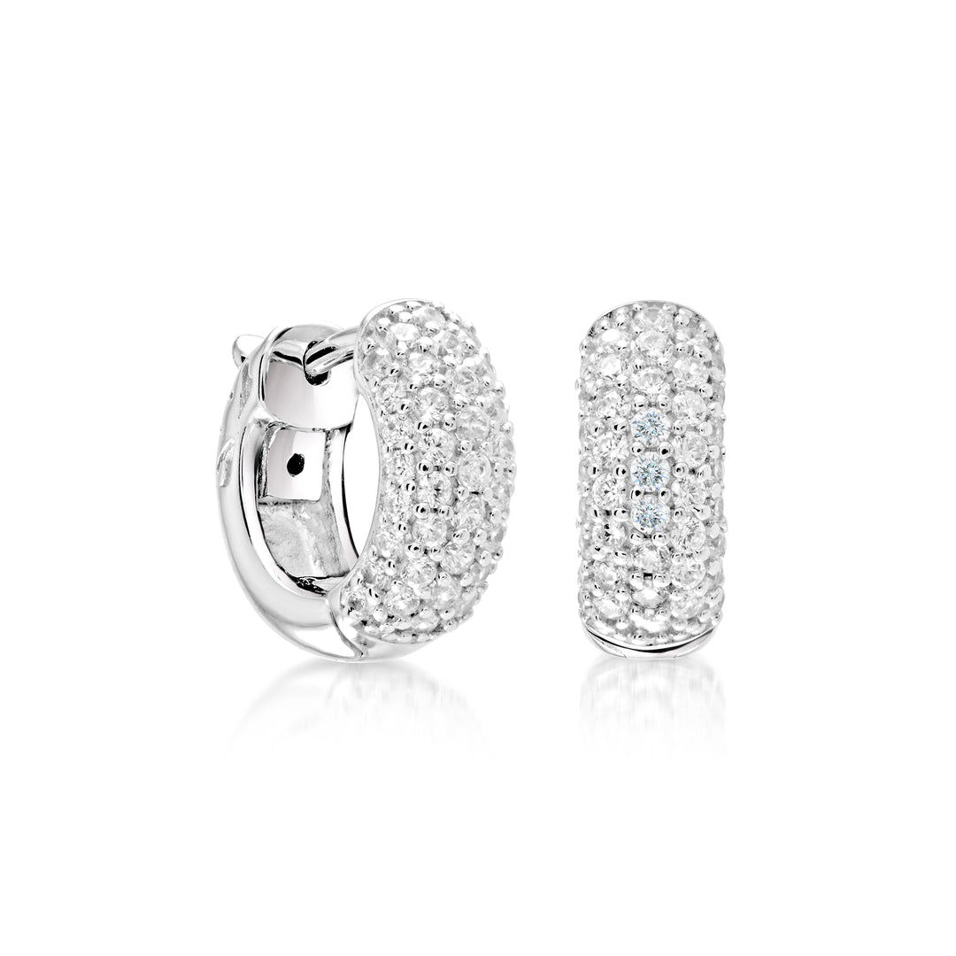 Miss Mimi Classic Pave Small Hoop Earrings | ORLY Jewellers
