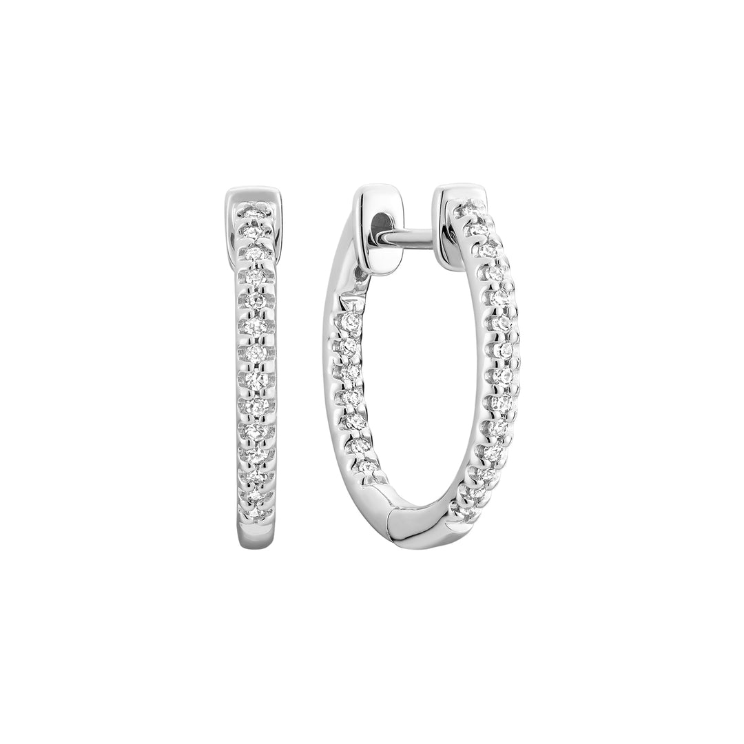 Forzieri 0.68 ctw Diamond Pave 18K White Gold Earrings at FORZIERI Canada