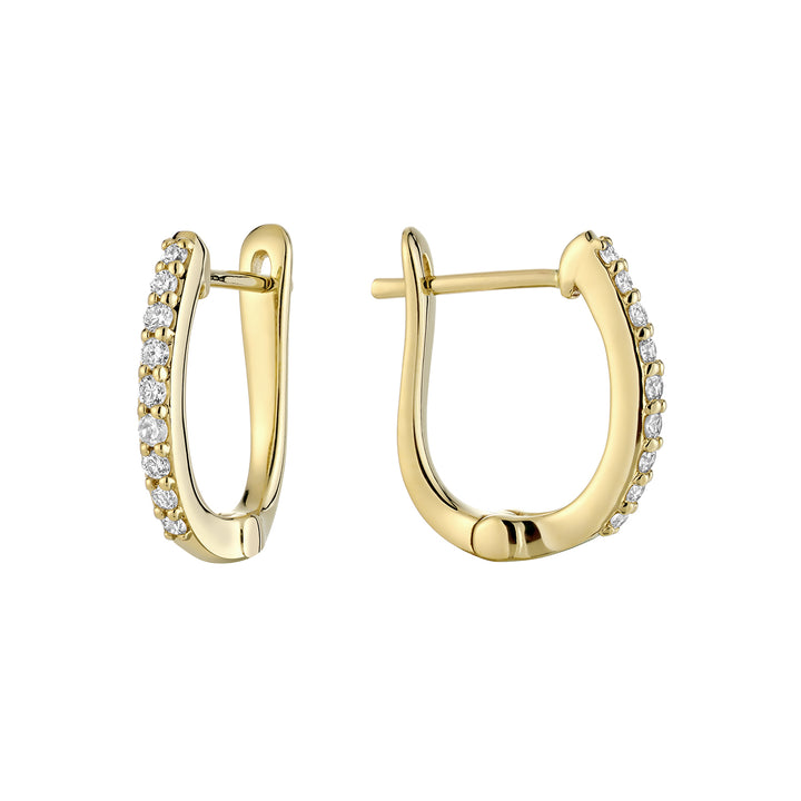 10K Yellow Gold Diamond Huggies by ORLY Jewellers