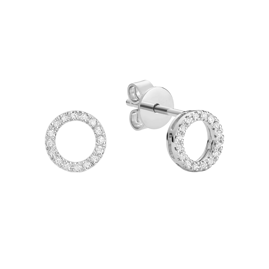 10K White Gold Circle of Life Diamond earrings by ORLY Jewellers