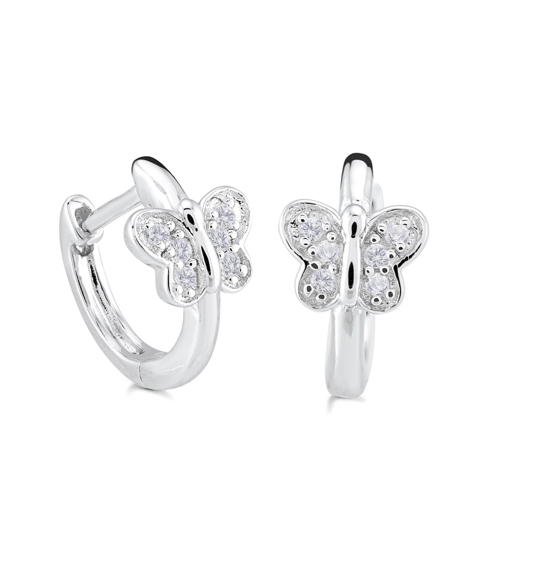 Miss Mimi Butterfly Huggie Earrings | Sterling Silver | ORLY Jewellers