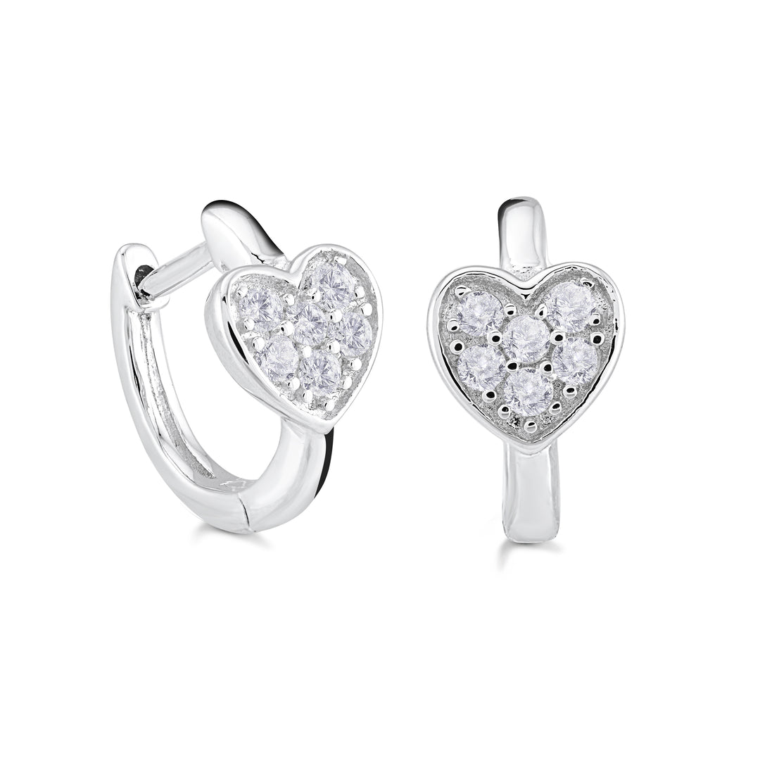 Miss Mimi Heart Hoop Earrings | Sterling Silver | ORLY Jewellers
