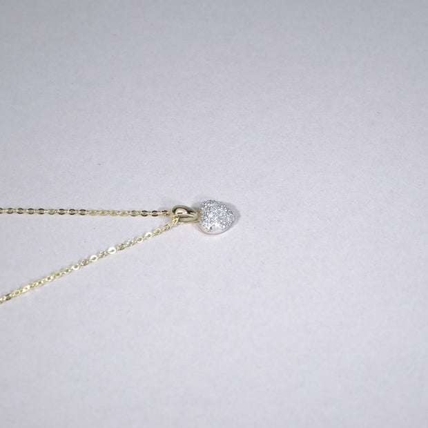 Beautiful Pave Heart Diamond Necklace 001-165-00300 10KR, Holliday Jewelry