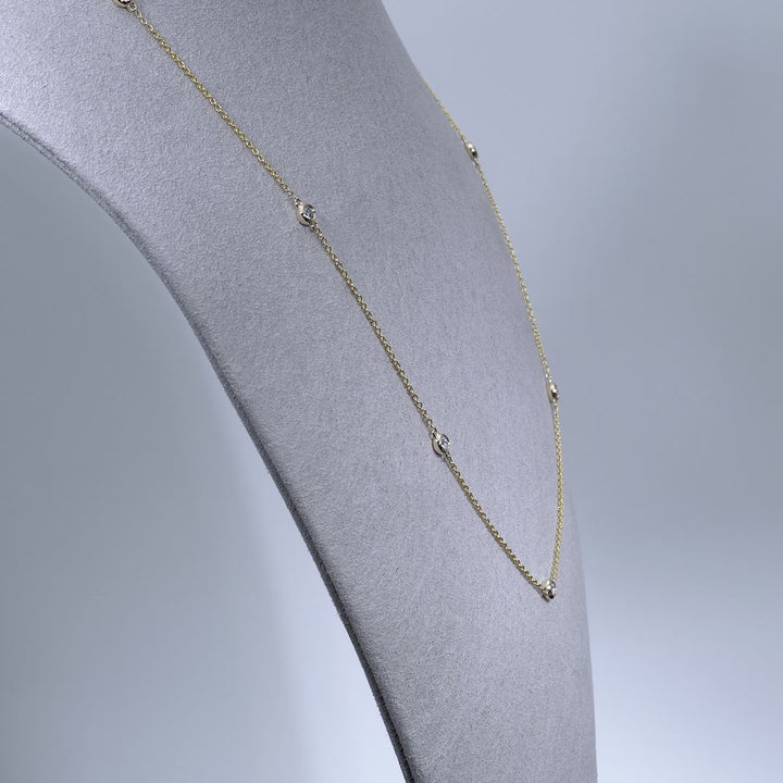 14K Yellow Gold Diamond by the Yard Necklace by ORLY Jewellers